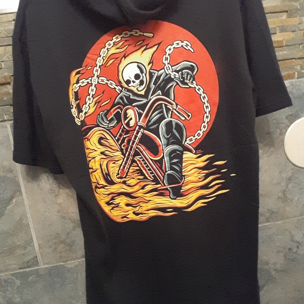 Marvel Loot wear Ghost Rider hooded T shirt Black
